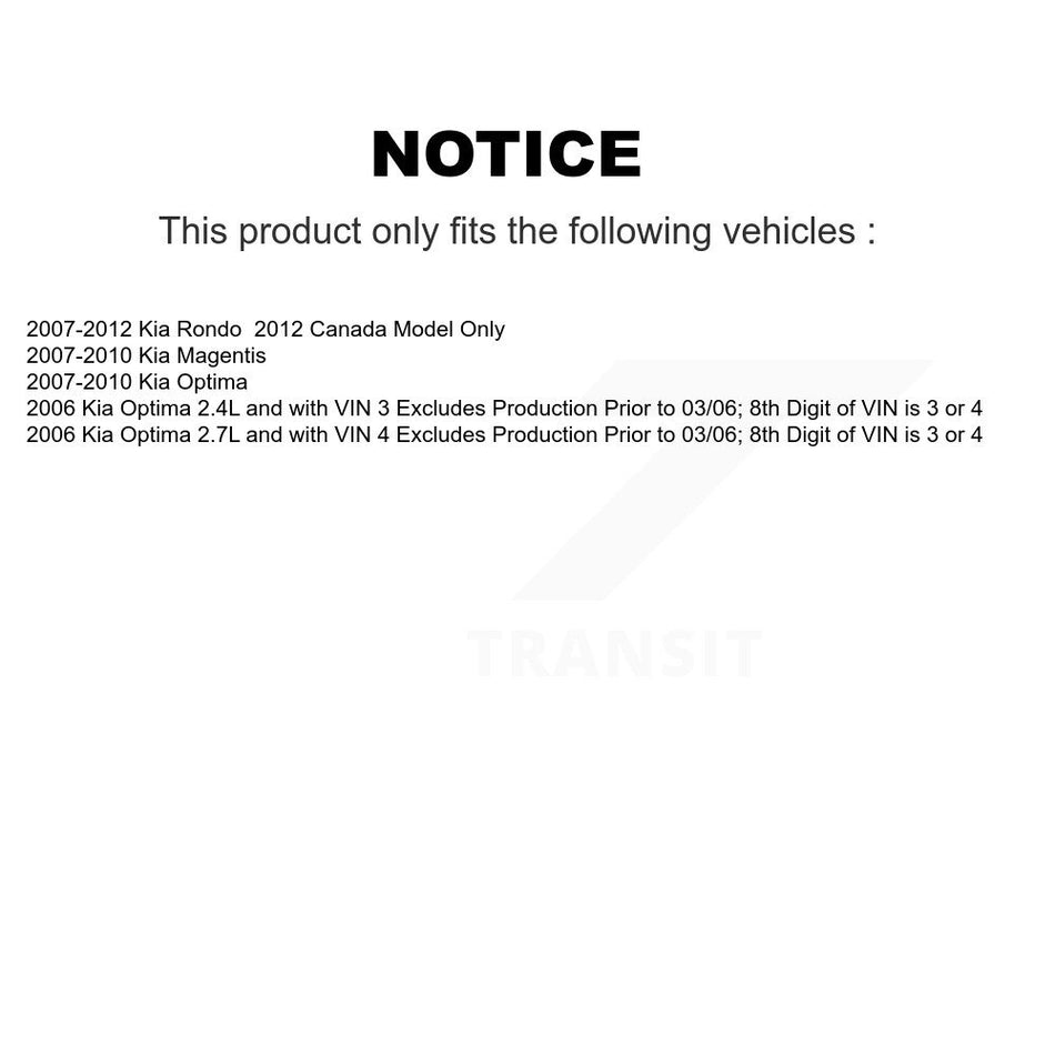 Front Complete Shock Assembly And TOR Link Kit For Kia Optima Rondo Magentis KSS-100678