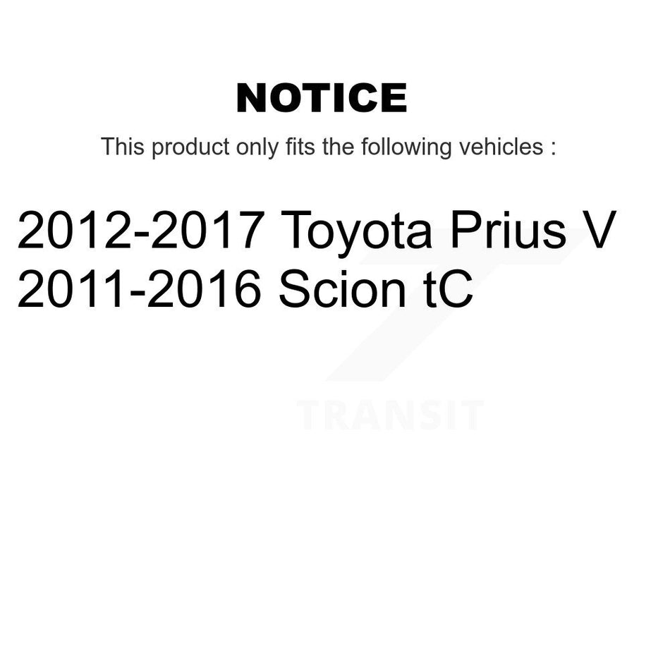 Front Complete Shock Assembly And TQ Link Kit For Toyota Prius V Scion tC KSS-101004