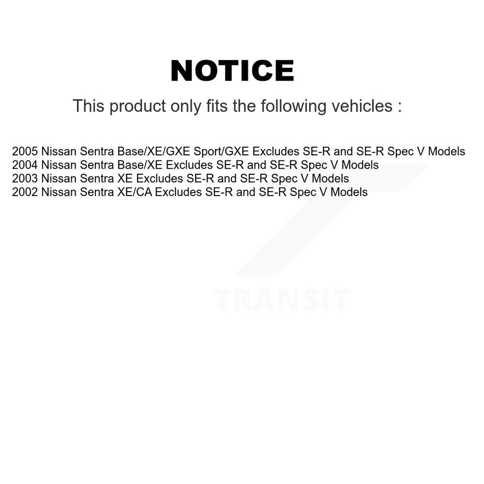 Front Control Arms And Complete Shock Tie Rods Link Sway Bar Kit (10Pc) For Nissan Sentra KSS-103998