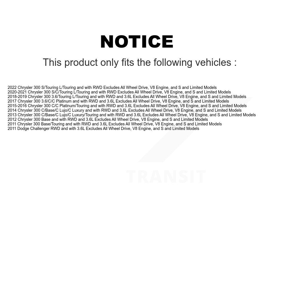 Front Complete Shock Assembly And TQ Link Kit For Chrysler 300 Dodge Challenger KSS-104082