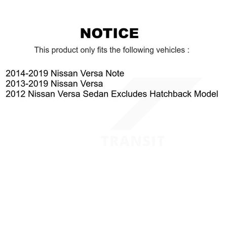 Front Complete Shock Assembly And TQ Link Kit For Nissan Versa Note KSS-104095