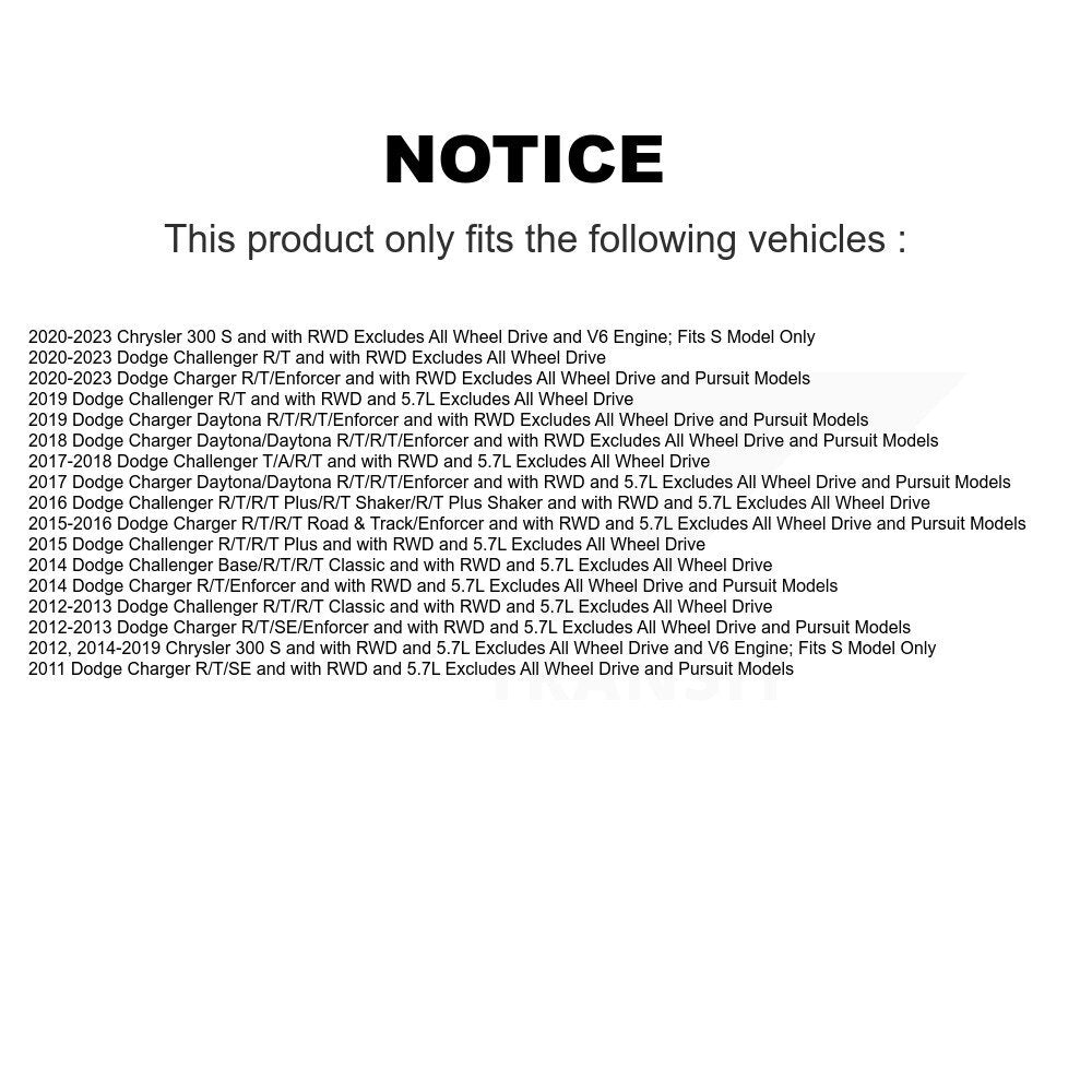 Front Complete Shock Assembly And TQ Link Kit For Dodge Charger Chrysler 300 Challenger KSS-104159