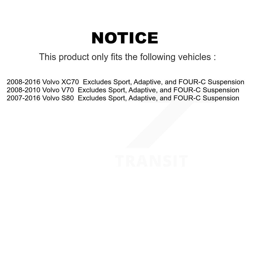 Front Complete Shock Assembly And TOR Link Kit For Volvo XC70 S80 V70 KSS-104177