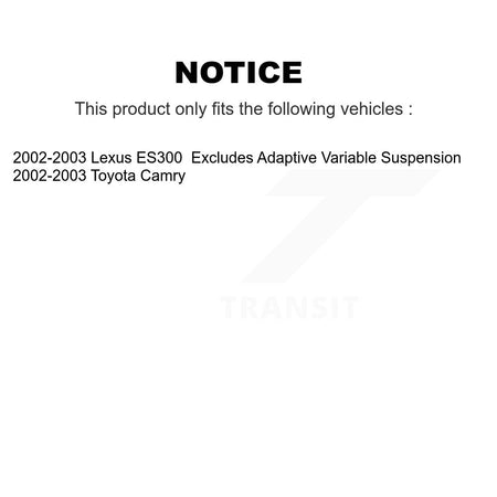 Rear Complete Shock Assembly And TQ Link Kit For 2002-2003 Toyota Camry Lexus ES300 KSS-104219