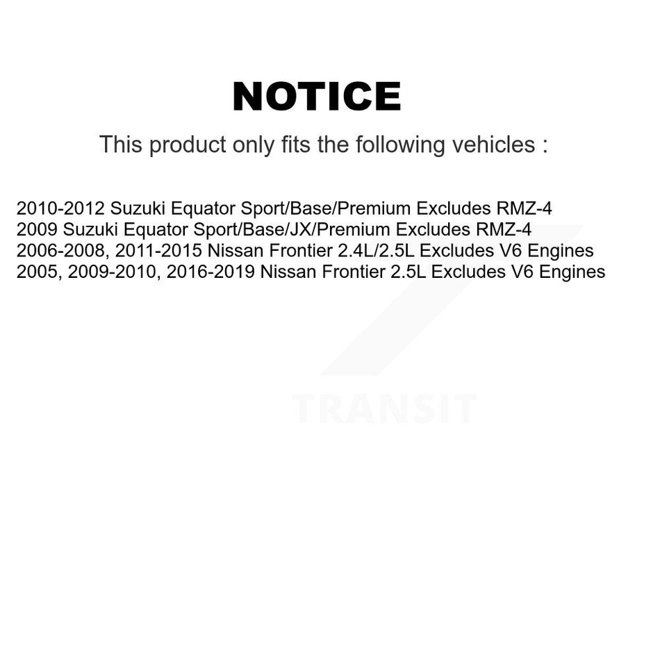 Front Left Complete Shock Assembly And TOR Link Kit For Nissan Frontier Suzuki Equator KSS-104270