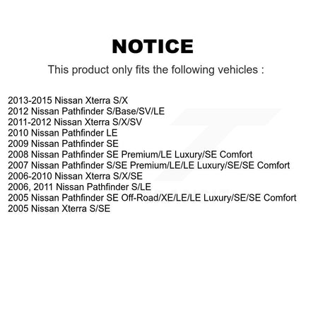 Front Left Complete Shock Assembly And TOR Link Kit For Nissan Pathfinder Xterra KSS-104272