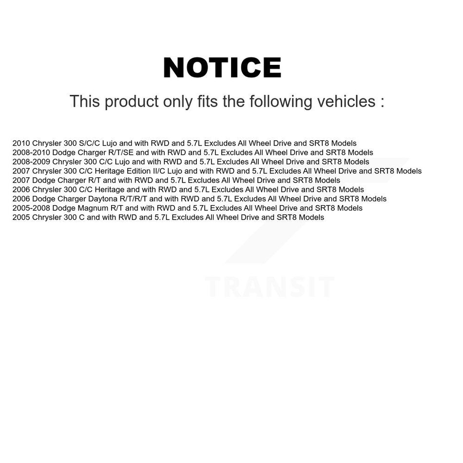 Front Left Complete Shock Assembly And TOR Link Kit For Chrysler 300 Dodge Charger Magnum KSS-104279