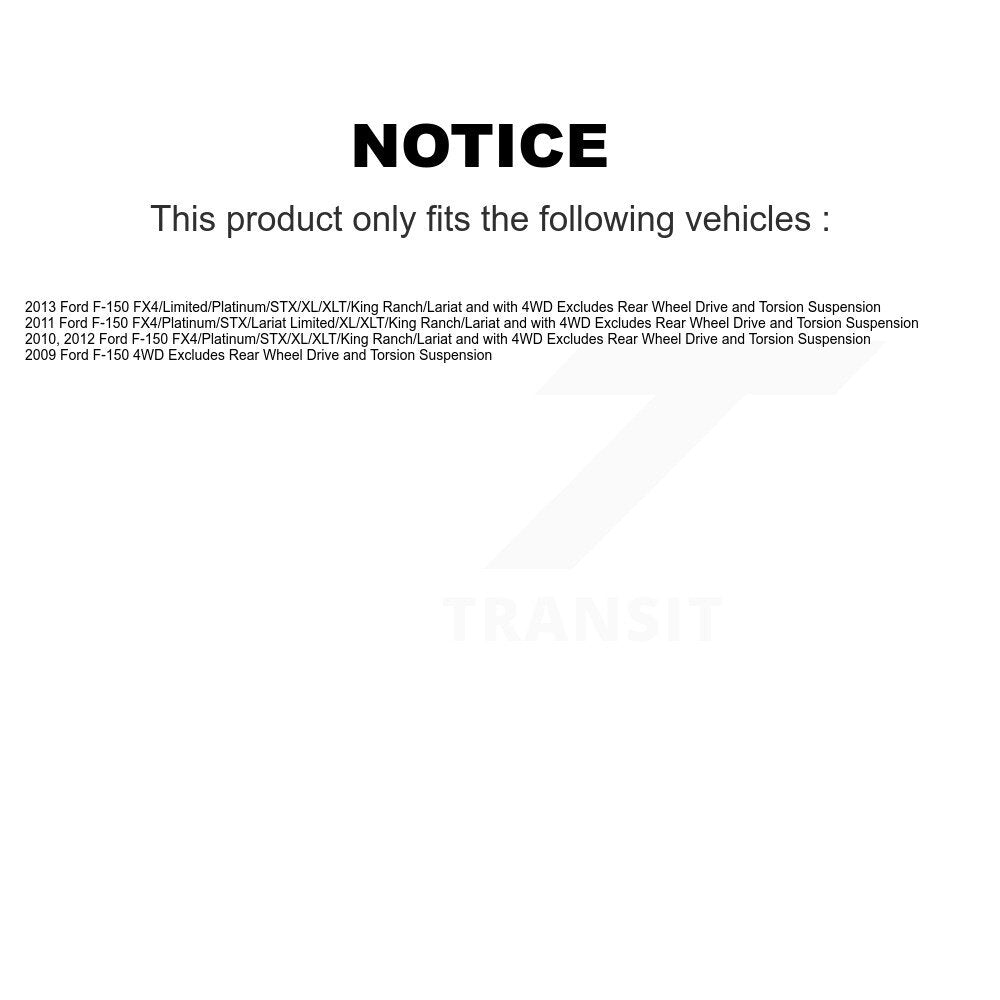 Front Complete Shock Assembly And TQ Link Kit For Ford F-150 KSS-104312