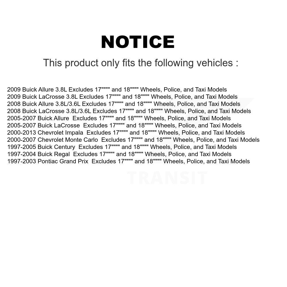 Front Shock Assembly TQ Link Kit For Chevrolet Impala Buick LaCrosse Century Allure Monte KSS-104318