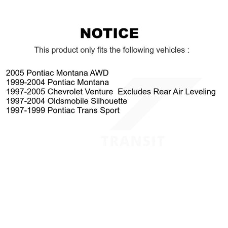 Front Shock Assembly & TQ Link Kit For Pontiac Montana Chevrolet Venture Oldsmobile Trans KSS-104322