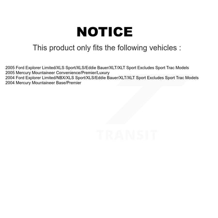 Front Complete Shock Assembly And TQ Link Kit For Ford Explorer Mercury Mountaineer KSS-104331