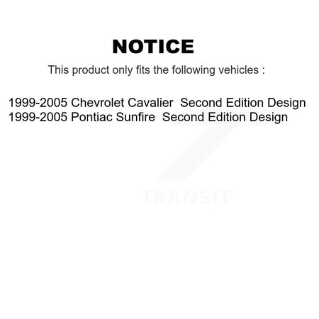 Front Shock Assembly And TOR Link Kit For 1999-2005 Chevrolet Cavalier Pontiac Sunfire KSS-104428