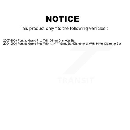 Front Complete Shock Assembly And TOR Link Kit For Pontiac Grand Prix KSS-104435