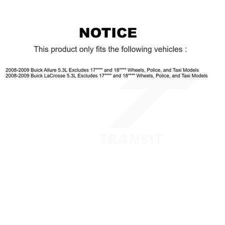 Front Complete Shock Assembly And TOR Link Kit For 2008-2009 Buick LaCrosse Allure 5.3L KSS-104438
