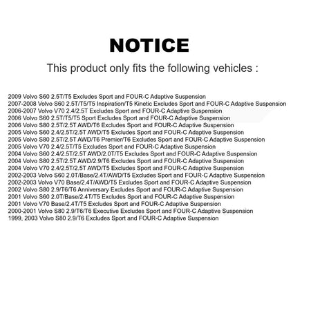 Front Left Complete Shock Assembly And TQ Link Kit For Volvo S60 V70 S80 KSS-104472