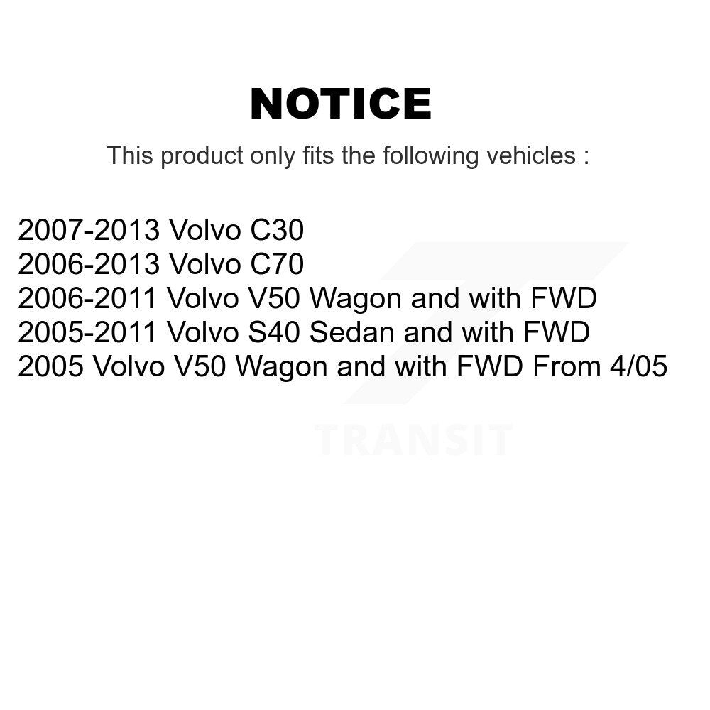 Front Left Complete Shock Assembly And TQ Link Kit For Volvo S40 C30 V50 C70 KSS-104492