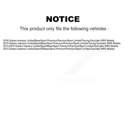 Front Left Complete Shock Assembly And TQ Link Kit For Subaru Impreza Excludes WRX Models KSS-104563