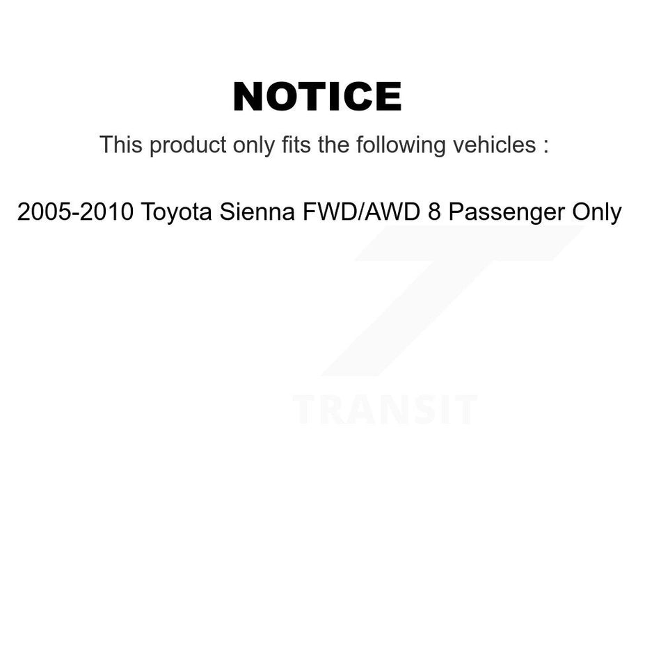 Front Left Shock Assembly & TOR Link Kit For 05-10 Toyota Sienna FWD AWD 8 Passenger Only KSS-104699