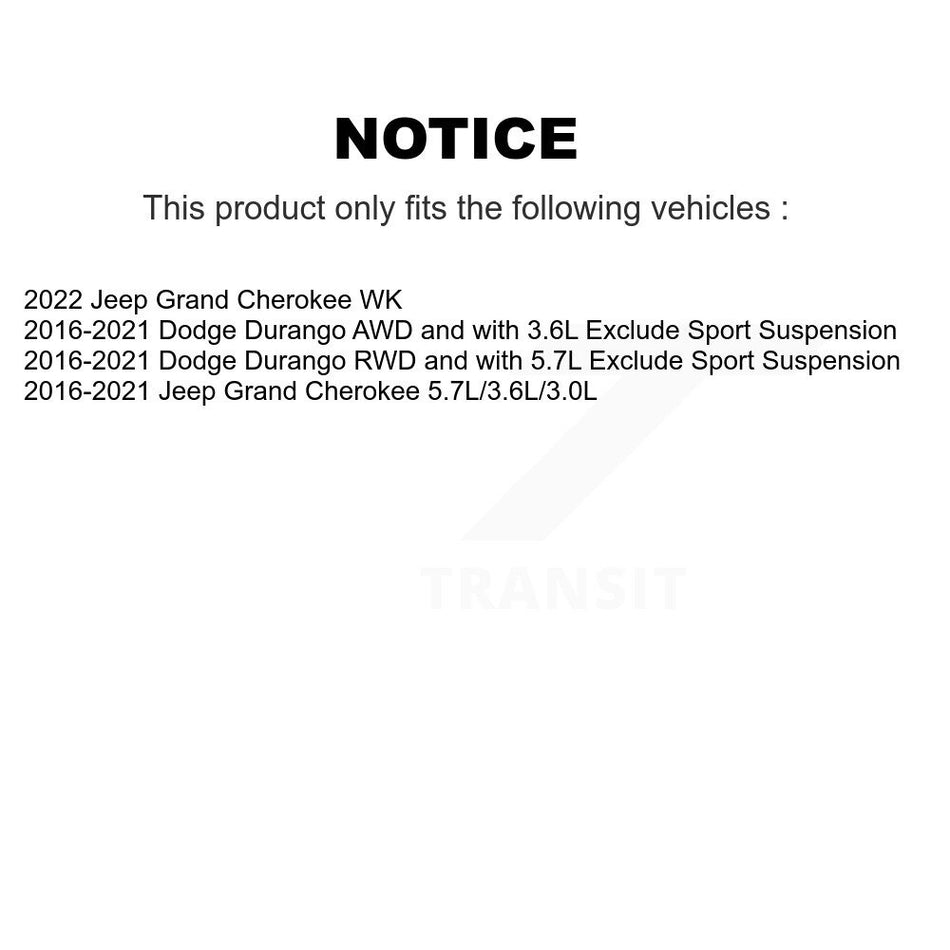 Front Left Complete Shock Assembly TOR Link Kit For Jeep Grand Cherokee Dodge Durango WK KSS-104703