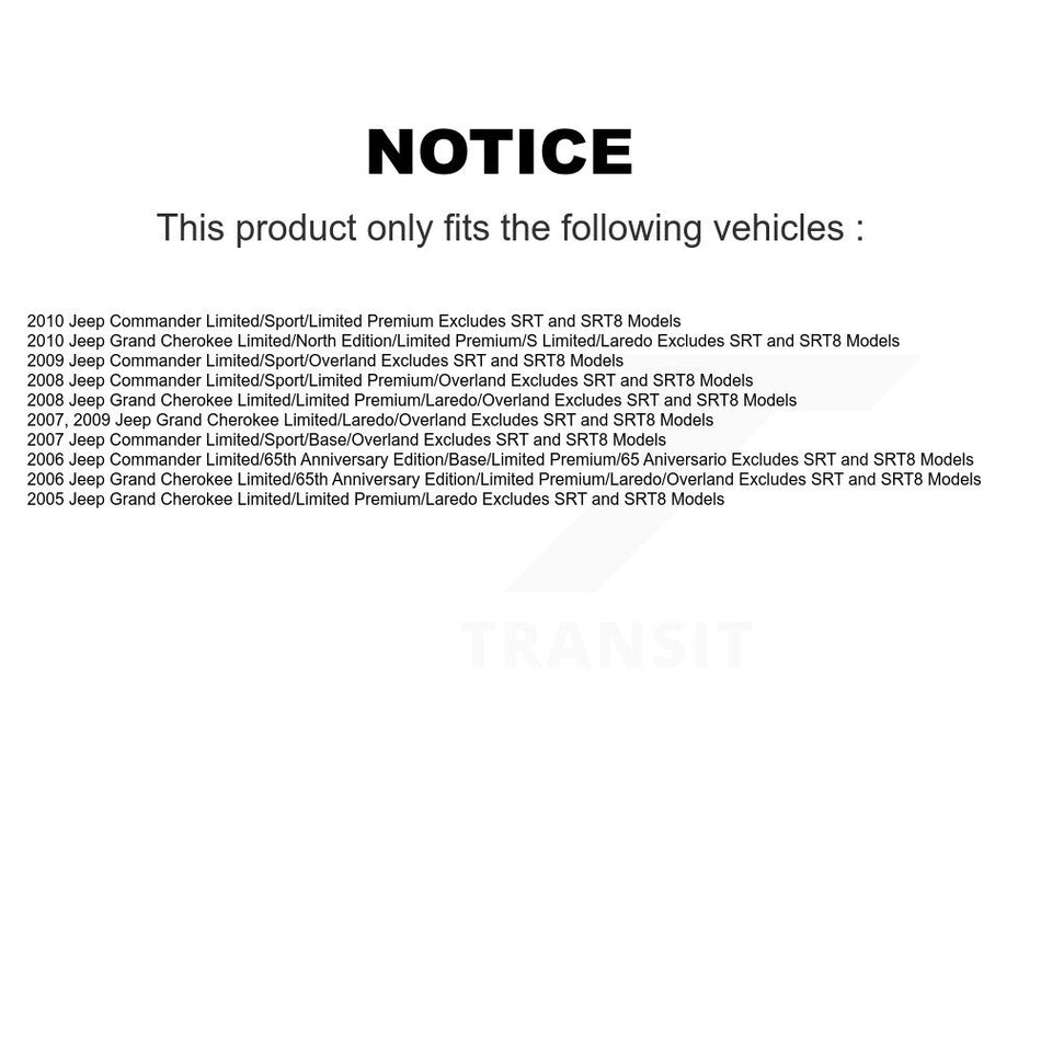 Front Left Complete Shock Assembly And TOR Link Kit For Jeep Grand Cherokee Commander KSS-104728