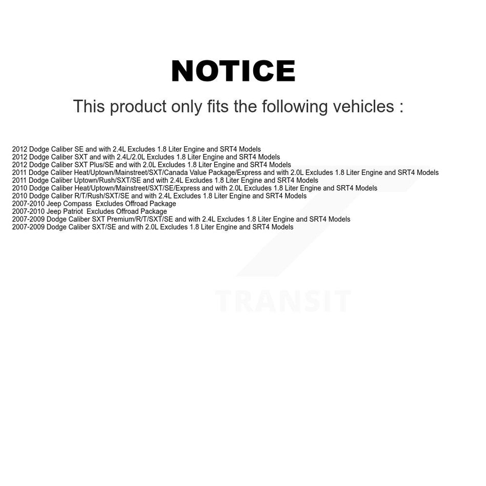 Front Right Complete Shock Assembly & TQ Link Kit For Jeep Dodge Caliber Patriot Compass KSS-104835