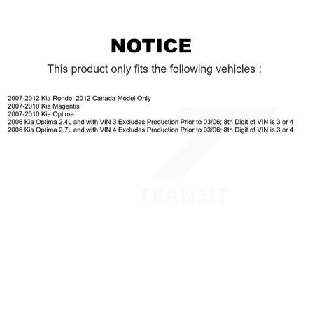 Front Right Complete Shock Assembly And TQ Link Kit For Kia Rondo Optima Magentis KSS-104873