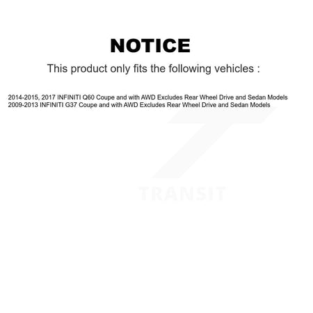 Front Right Complete Shock Assembly And TQ Link Kit For INFINITI G37 Q60 Coupe with AWD KSS-104953