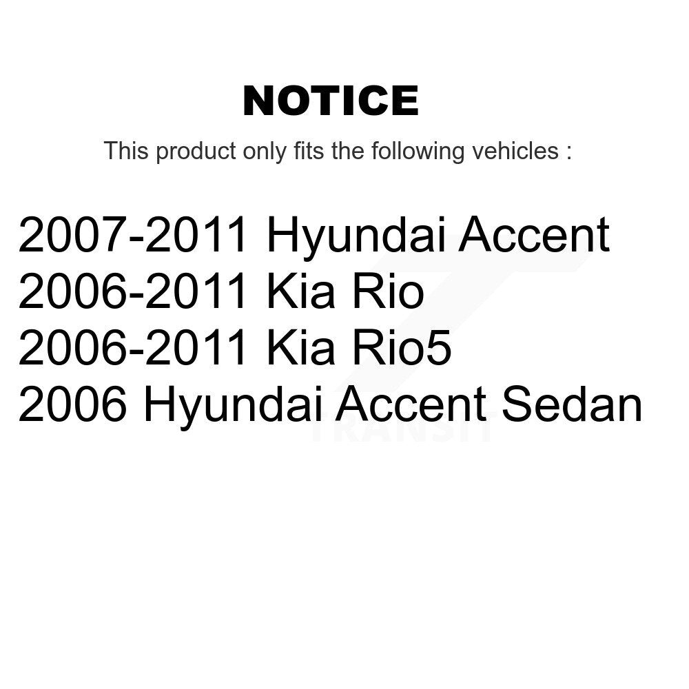 Front Right Complete Shock Assembly And TQ Link Kit For Hyundai Accent Kia Rio Rio5 KSS-104986