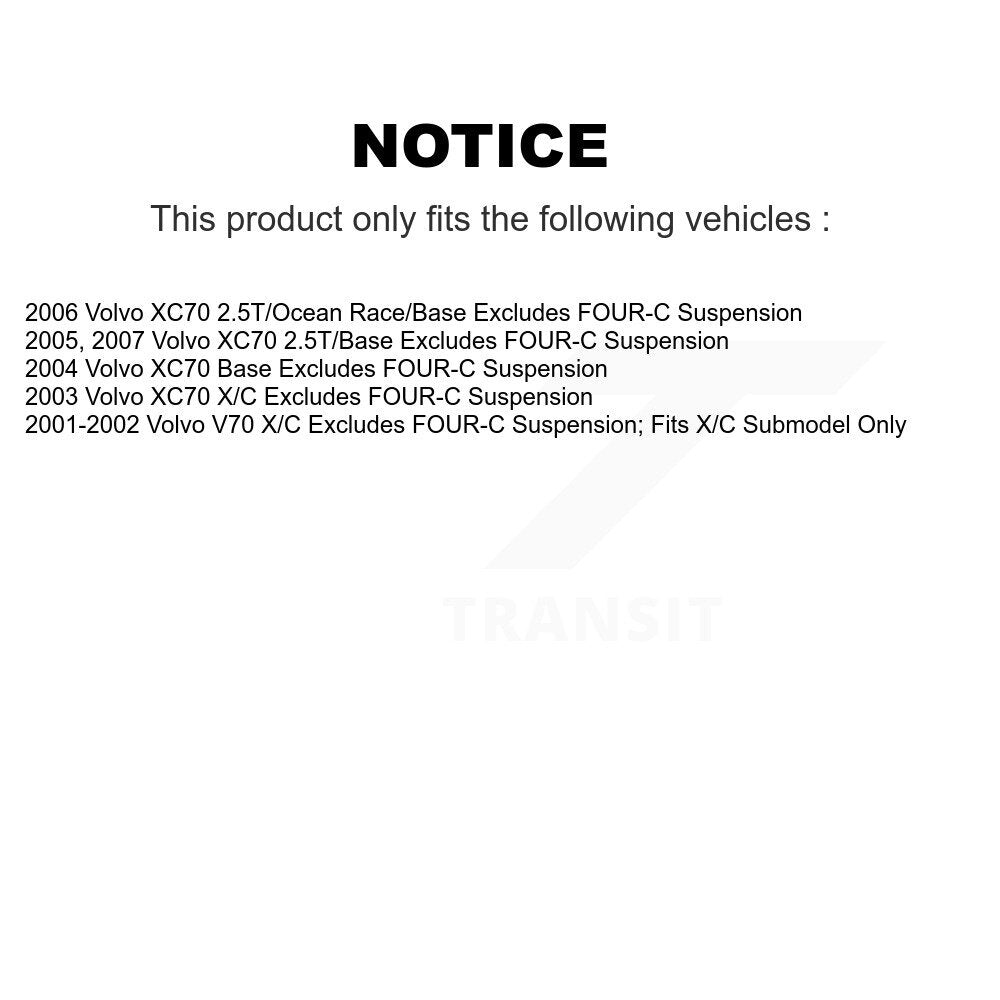 Front Right Complete Shock Assembly And TOR Link Kit For Volvo XC70 V70 KSS-105092