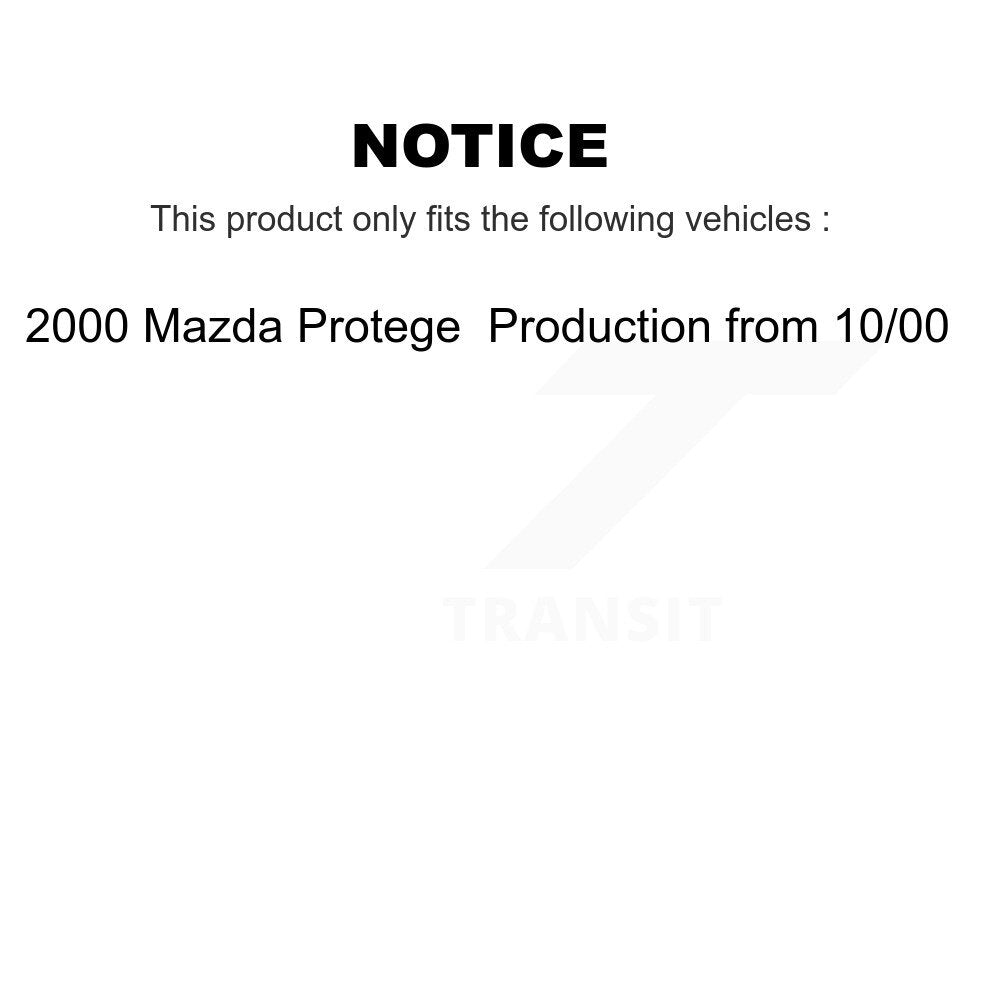 Front Right Shock Assembly And TOR Link Kit For 2000 Mazda Protege Production from 10 00 KSS-105099