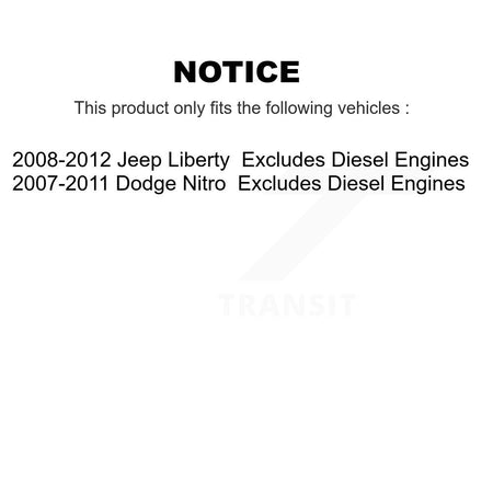 Front Right Complete Shock Assembly And TOR Link Kit For Jeep Liberty Dodge Nitro KSS-105100