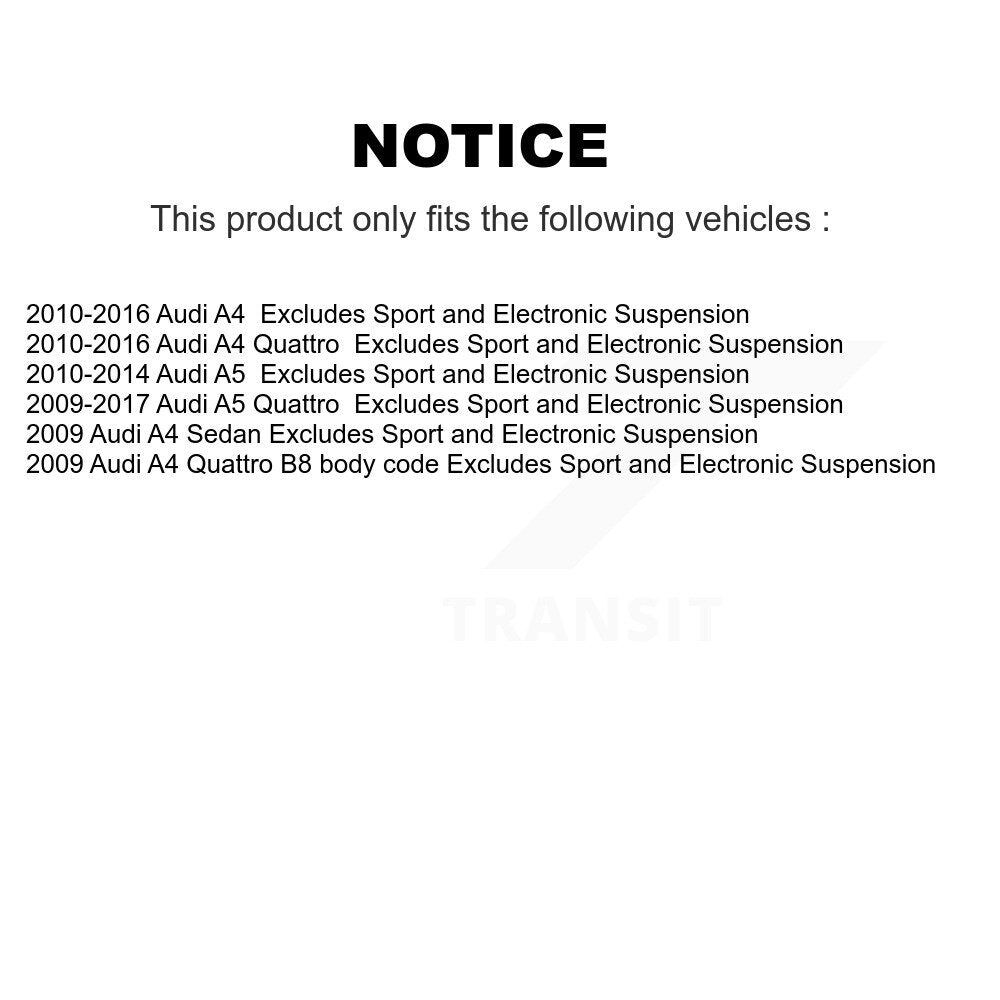 Front Right Complete Shock Assembly And TOR Link Kit For Audi A4 Quattro A5 KSS-105112