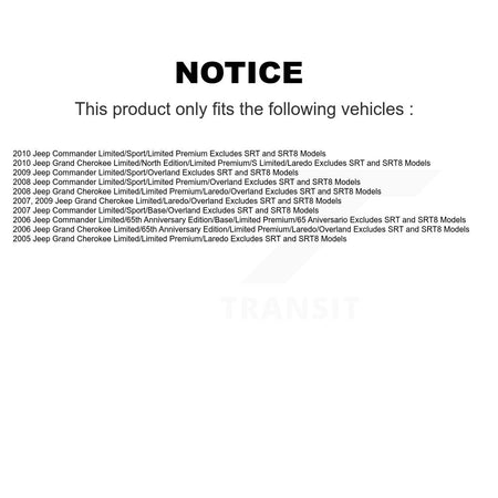 Front Right Complete Shock Assembly And TOR Link Kit For Jeep Grand Cherokee Commander KSS-105115