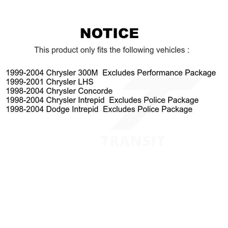 Front Right Shock Assembly And TOR Link Kit For Chrysler Intrepid Dodge 300M Concorde LHS KSS-105138
