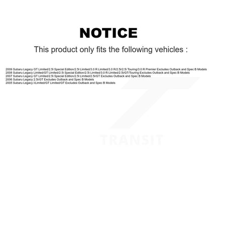 Rear Complete Shock Assembly TQ Link Kit For Subaru Legacy Excludes Outback Spec B Models KSS-105195