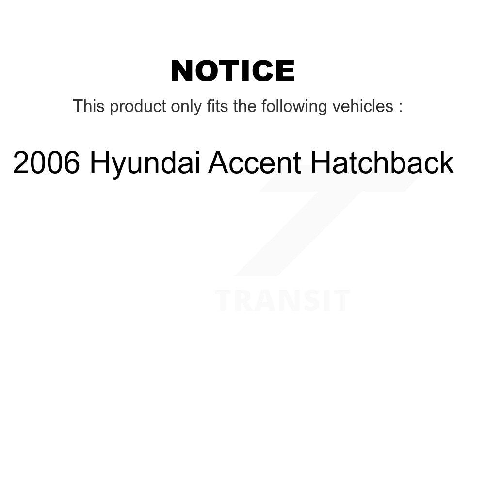 Front Left Complete Shock Assembly And TOR Link Kit For 2006 Hyundai Accent Hatchback KSS-105424