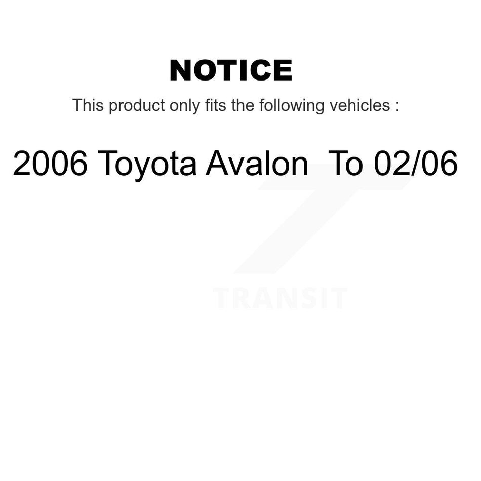 Rear Left Complete Shock Assembly And TOR Link Kit For 2006 Toyota Avalon To 02 06 KSS-105461