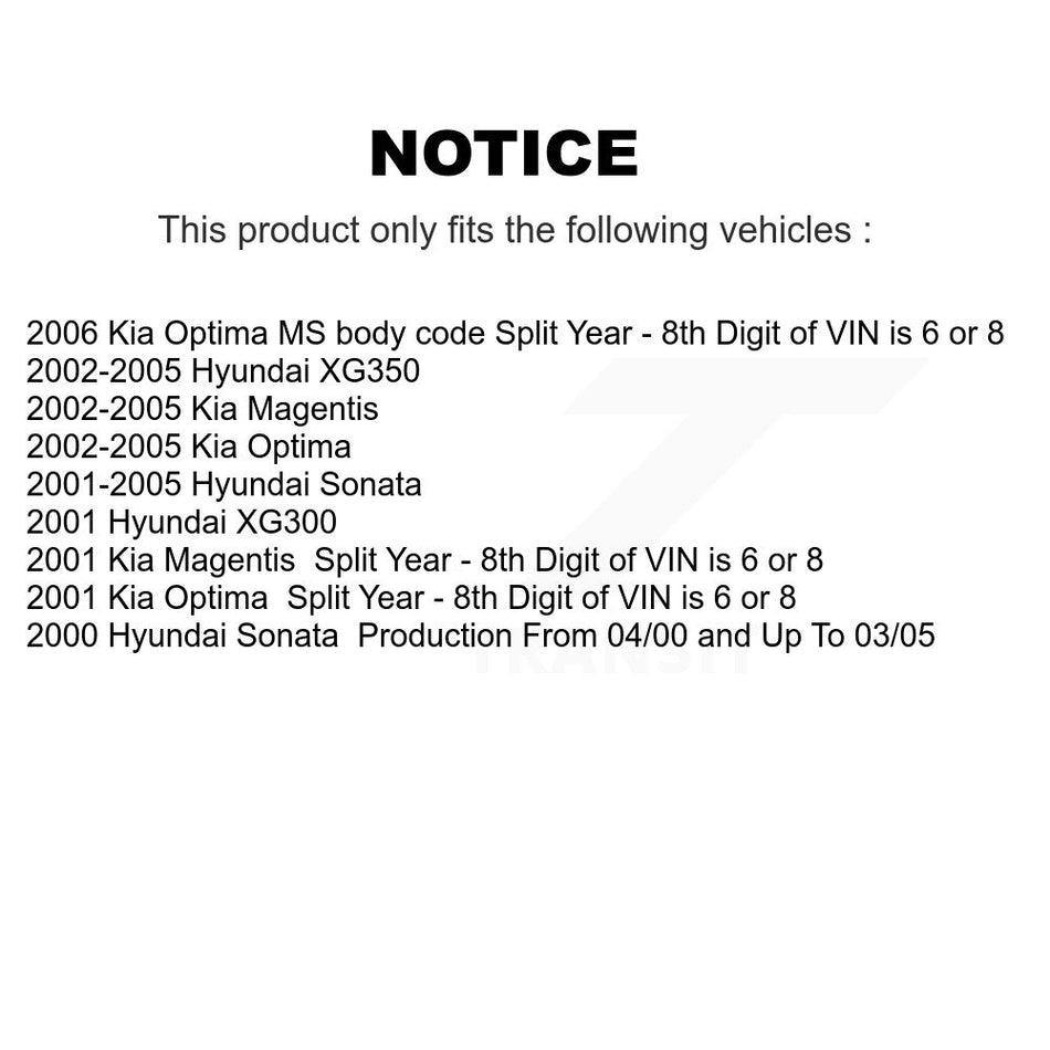 Rear Left Shock Assembly TOR Link Kit For Hyundai Sonata Kia Optima XG350 XG300 Magentis KSS-105466