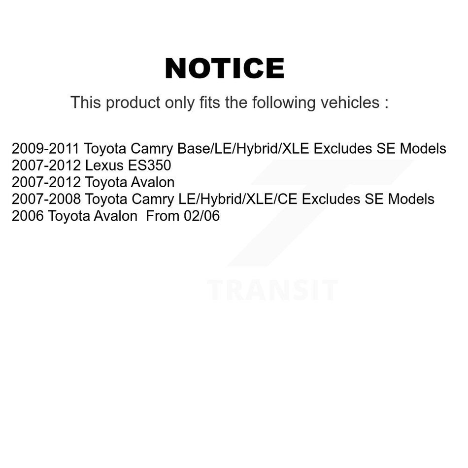 Rear Right Complete Shock Assembly And TQ Link Kit For Toyota Camry Lexus ES350 Avalon KSS-105498
