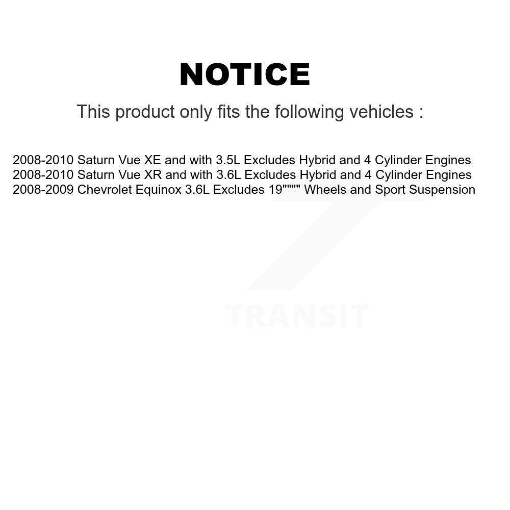 Front Right Complete Shock Assembly And TOR Link Kit For Chevrolet Equinox Saturn Vue KSS-105518