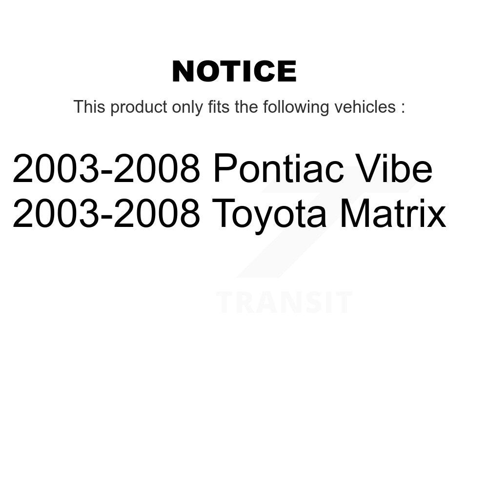 Front Strut And TOR Link Kit For 2003-2008 Toyota Matrix Pontiac Vibe KSS-106036