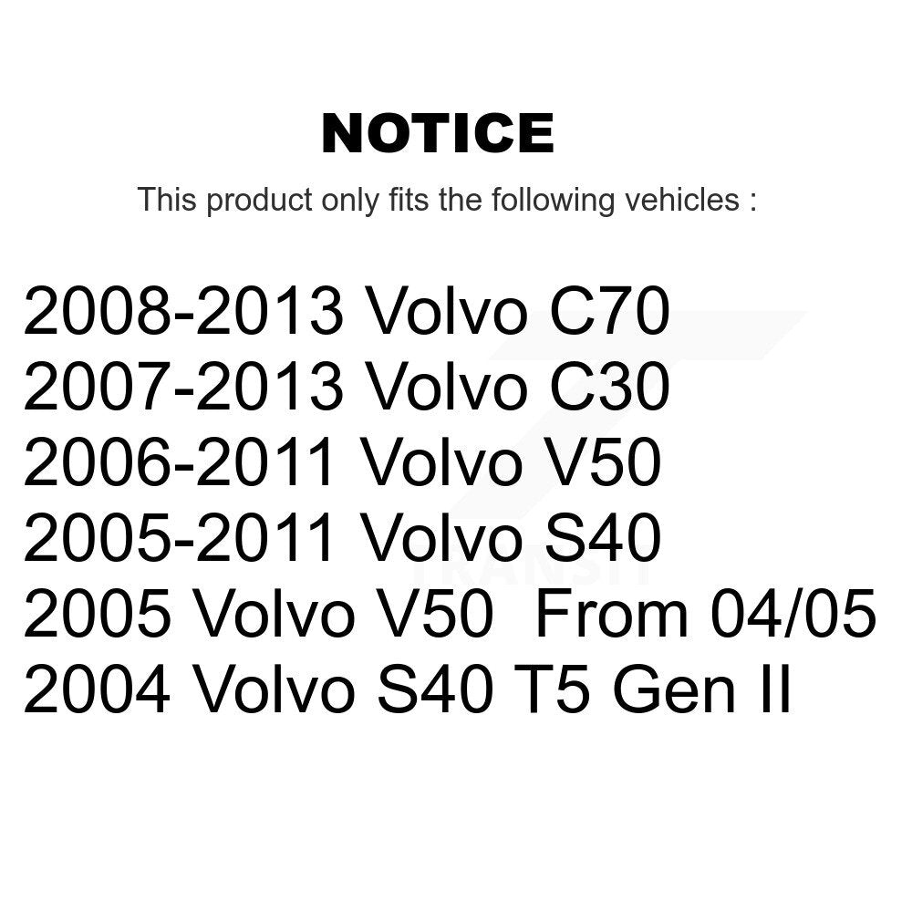 Front Strut And TOR Link Kit For Volvo S40 C30 V50 C70 KSS-106051