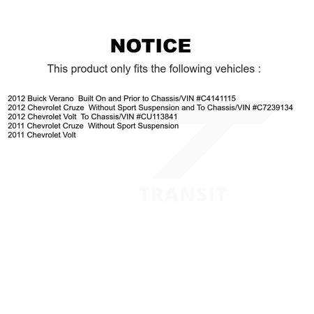 Front Right Strut And TOR Link Kit For Chevrolet Cruze Buick Verano Volt KSS-106202