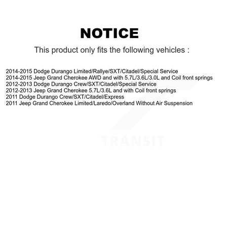 Front Right Strut And TOR Link Kit For Jeep Grand Cherokee Dodge Durango KSS-106352