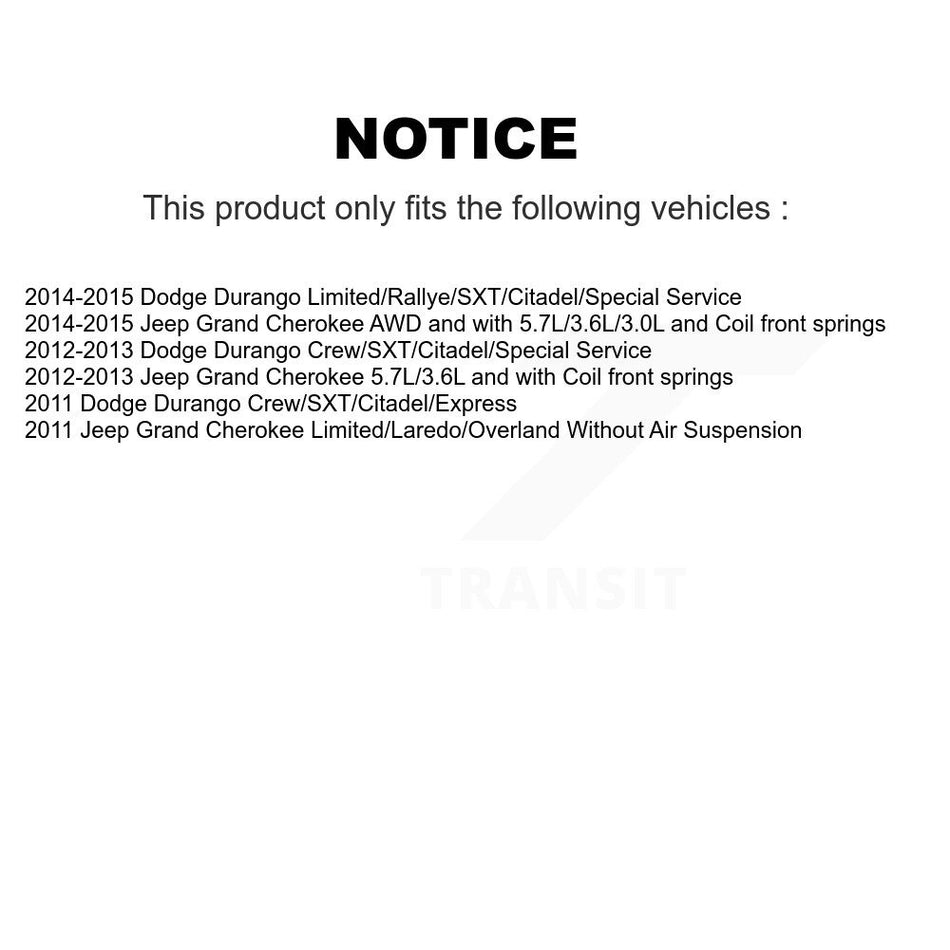 Front Right Strut And TOR Link Kit For Jeep Grand Cherokee Dodge Durango KSS-106352