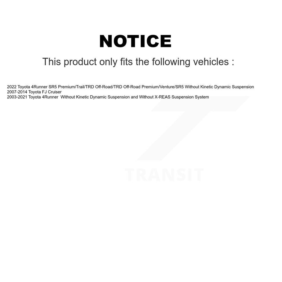 Front Left Strut And TOR Link Kit For Toyota 4Runner FJ Cruiser KSS-106373
