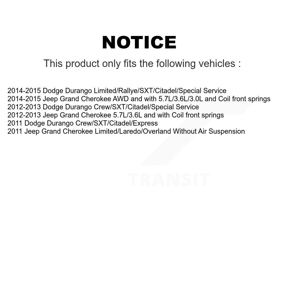 Front Left Strut And TOR Link Kit For Jeep Grand Cherokee Dodge Durango KSS-106382