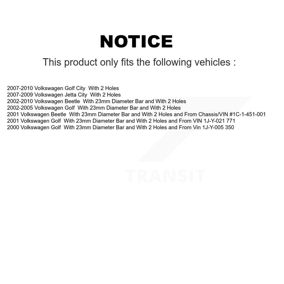Front Strut And TOR Link Kit For Volkswagen Golf City Beetle Jetta KSS-106534