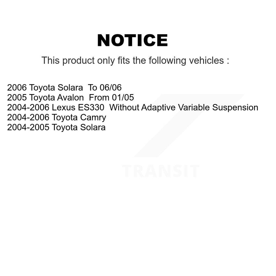Rear Right Strut And TOR Link Kit For Toyota Camry Solara Lexus ES330 Avalon KSS-106637