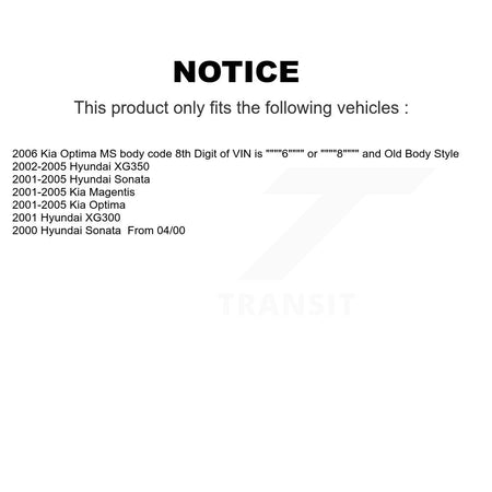 Rear Strut And TOR Link Kit For Hyundai Sonata Kia Optima XG350 XG300 Magentis KSS-106732